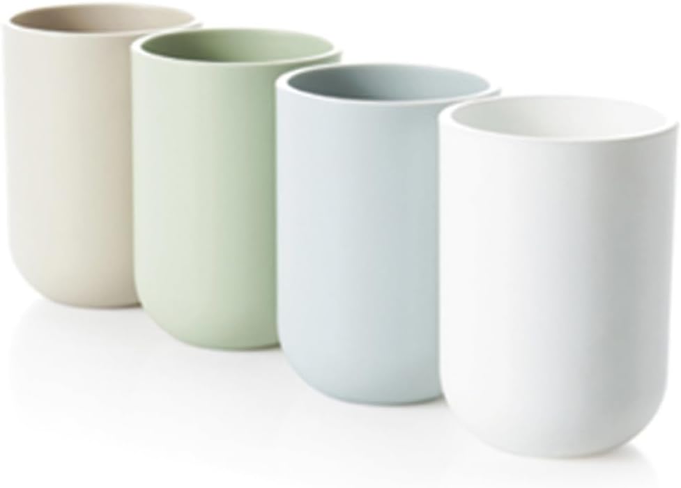 CAXUSD Bathroom Tumbler Cup Set - Unbreakable Portable Japanese Design 1