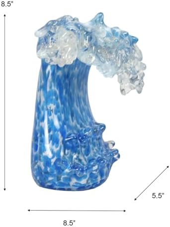 Dale Tiffany Art Glass Sculpture 85 Inch Tall Laguna Wave 1