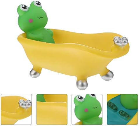 Anneome Cartoon Frog Soap Dish with Draining Tray