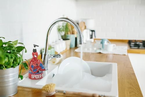 Jay Franco Marvel Spiderman 2 Piece Set - Red Blue Soap Dispenser Tumbler