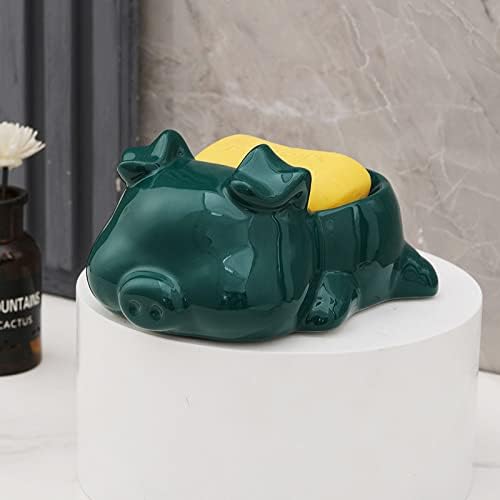 CECEKELE Cartoon Pig Rabbit Ceramic Soap Dish 1