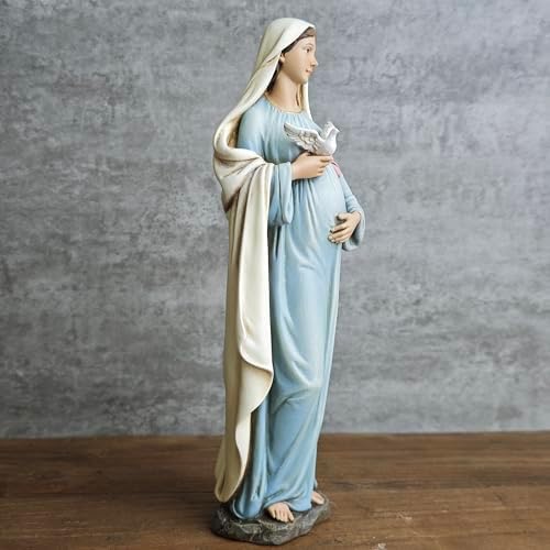 BC Catholic Pregnant Mary Statue 84 Inch Hand Painted