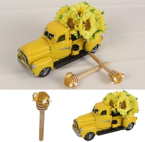 Truck Sunflower Decor Sculptures Home Decor