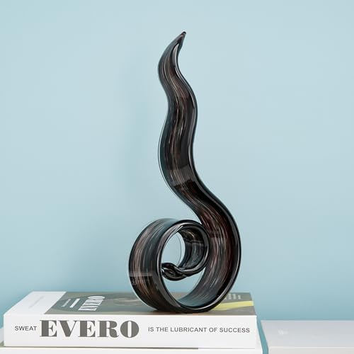 ORRFIDDY 115 Tall Glass Flame Sculpture Home Decor