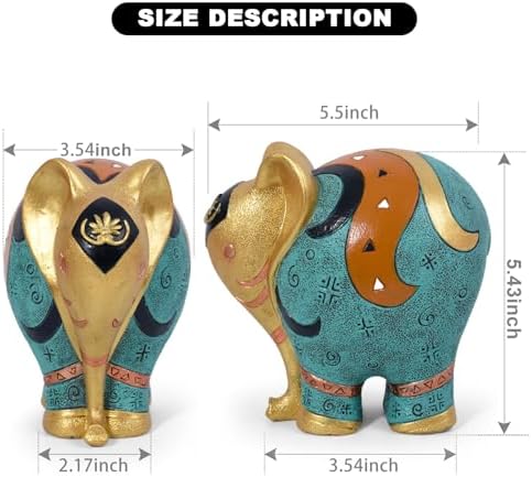 Elephant Statue Handcrafted Resin - 55 H Home Decor