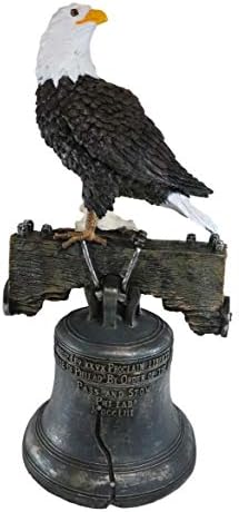 Ebros Gift 20 Tall Liberty Bell Eagle Home Decor Statue