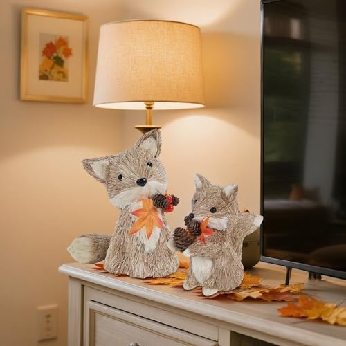 winemana Sisal Fox Fall Decor Set of 2