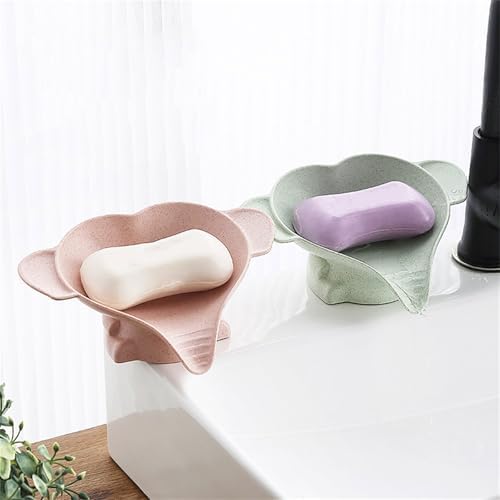 REDYY 2 Piece Elephant Soap Dish for Kids Waterproof Holder
