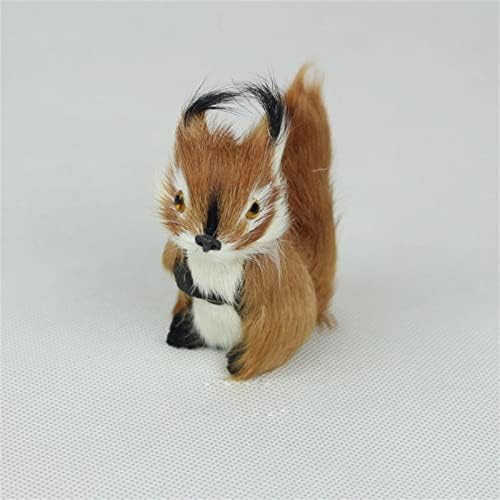Cute Desk Statue - Plush Squirrel Home Decor Figurine