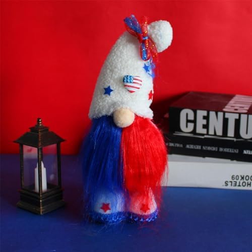 4th of July Decorations Patriotic Gnome Statues Garden Party Supplies