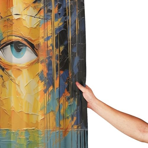 DAOWANGZUO Girls Eye Shower Curtain Set