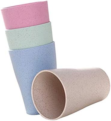 Xiaojikuaipao Wheat Straw Cups 4Pcs Reusable Tumblers