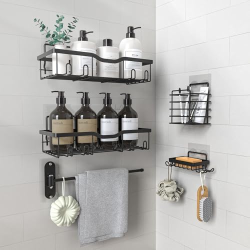 Almaybe 5-Pack Corner Shower Shelf Set