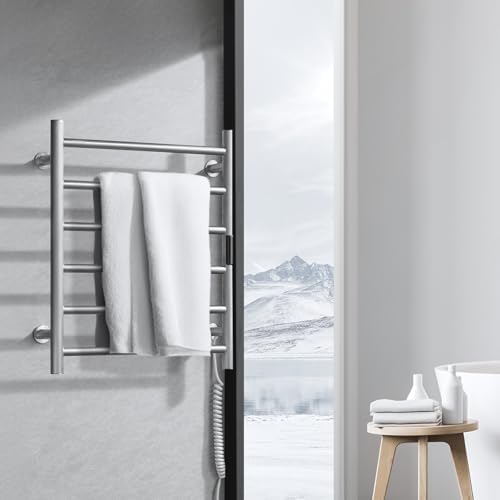 VEVOR 6 Bars Towel Warmer Rack with Timer