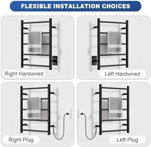 Statappy Heated Towel Rack with 24hr Timer and 5 Temp Settings