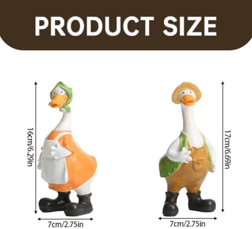 Nudsfuii Resin Duck Figurines Home Decor