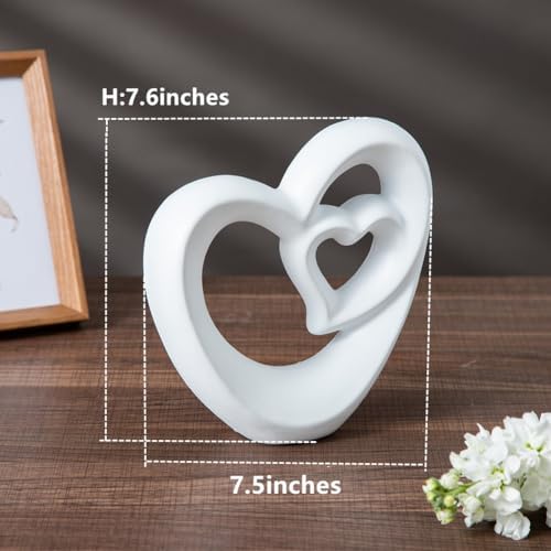Anding Home Statue Double Heart Abstract Art Sculpture