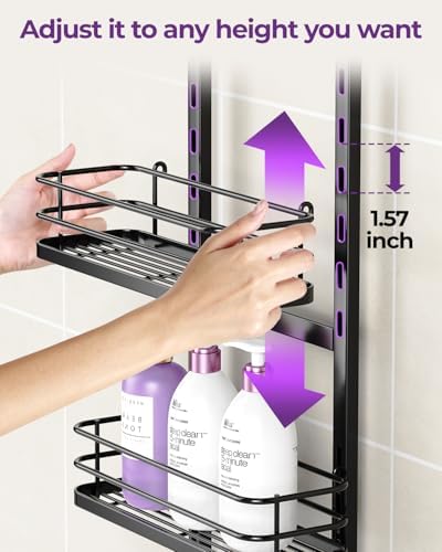 ODesign 3 Tier Adjustable Shower Caddy Organizer
