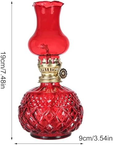 Classic Glass Oil Lamp Sculptures for Home Decor