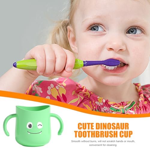 Cute Dinosaur Toothbrush Cup with Double Handles