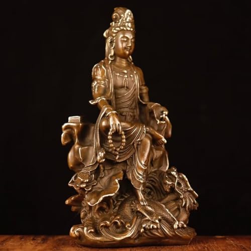 Chinese Brass Buddha Statue for Home Office Decor