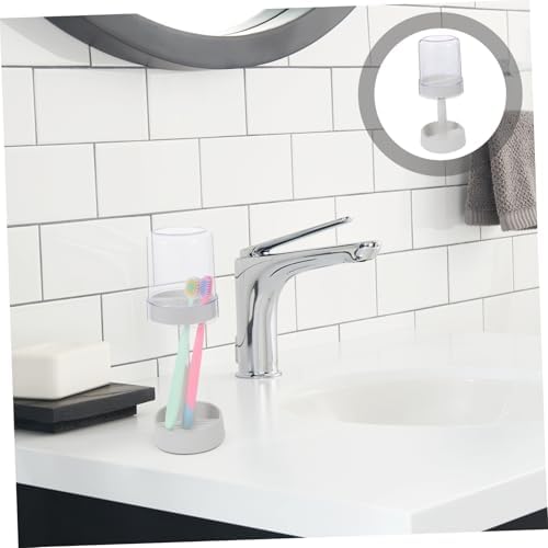 IMIKEYA Toothbrush Holder with Cover and Cup Slot