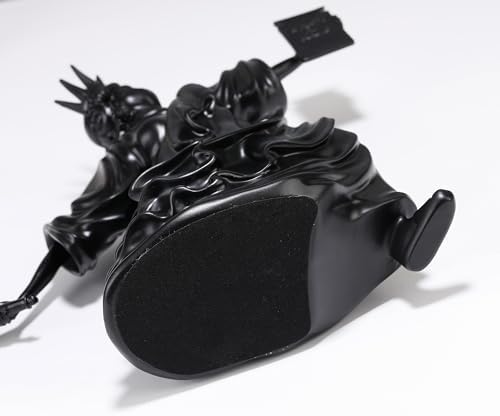 Creative Art Flame Girl Statue Home Decoration Black