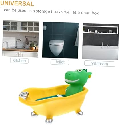Dinosaur Soap Dish Cartoon Storage Drain Box