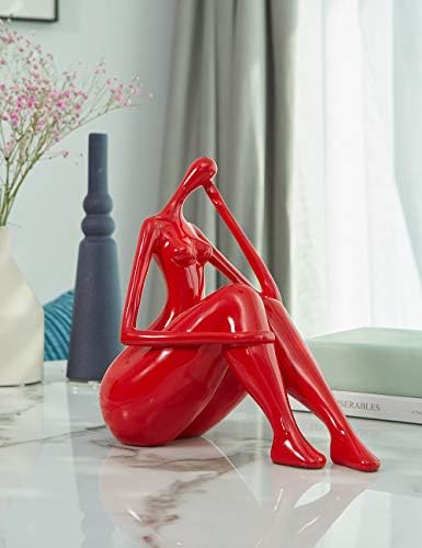 HAUCOZE 11 Inch Lady Sculpture Decor Modern Art Figurine 1