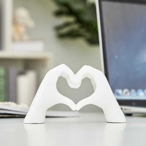 OTARTU Heart-Shaped Hand Sculpture Gold Decor