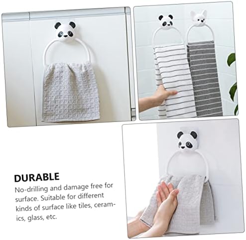 3pcs Gold Cartoon Bathroom Towel Holder No-Drill Wall Mount