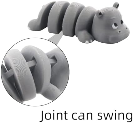 EMM-MaMaLike 3D Printed Poseable Hippopotamus Statue