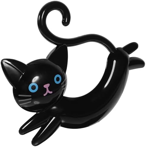 Modern Black Cat Towel Rack for Kitchen Bathroom