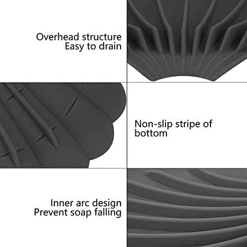 ReignSword 6 Pcs Silicone Soap Dishes with Drain