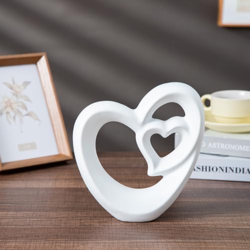Anding Home Statue Double Heart Abstract Art Sculpture