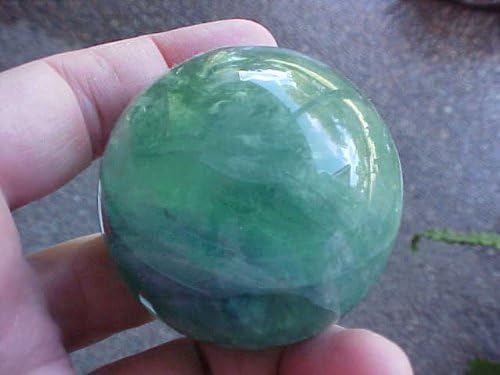 ZS8107 Gemquartz Fluorite Carved Sphere Decor