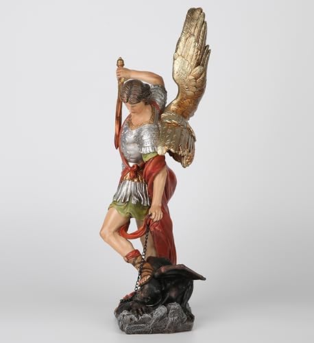 BC Catholic St Michael Statue 17 Inch Religious Decor