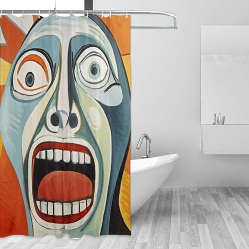 Laughing Boy Shower Curtain Set with 12 Hooks 72x72in 1
