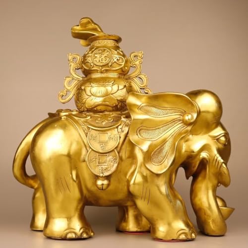 Julrybox Chinese Brass Elephant Ornament