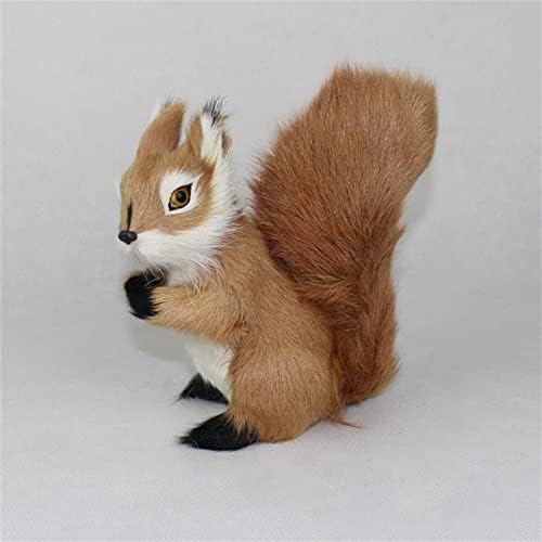 Cute Desk Statue - Plush Squirrel Home Decor Figurine