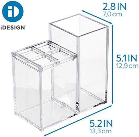 iDesign Clarity Wall Mount Nail Polish Storage Rack with 3 Shelves