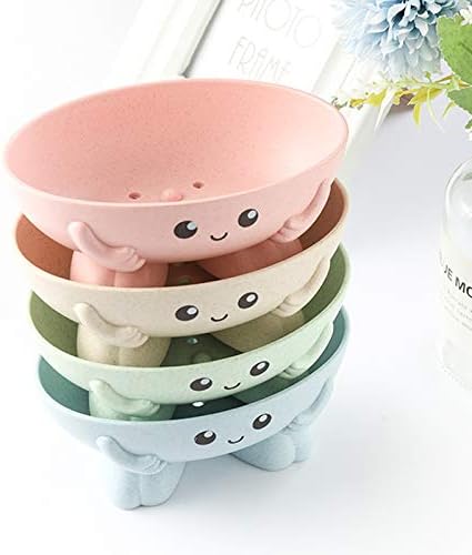 Eco-Friendly Plant Fibre Soap Dish with Smiling Face
