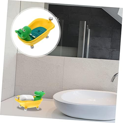 Veemoon Dinosaur Soap Dish - Cute Animal Sponge Holder for Bath and Kitchen