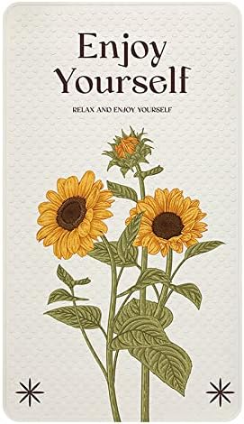 UKELER Sunflower Bath Mat Non-Slip 275 x 157 Inch