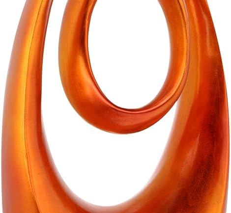 Deco 79 Polystone Swirl Decor Statue Orange
