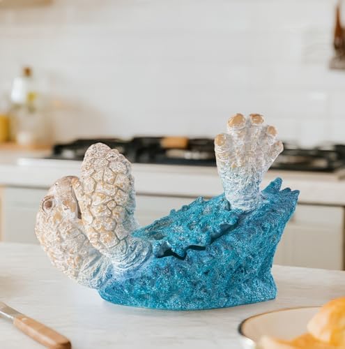 VVGIFTS Sea Turtle Wine Bottle Holder Statue