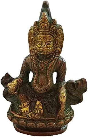 Parijat Handicraft Brass Kubera Statue Wealth God Decor