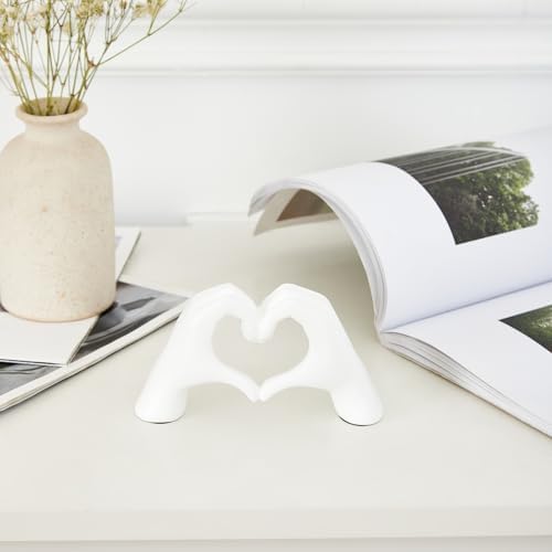 OTARTU Heart-Shaped Hand Sculpture Gold Decor
