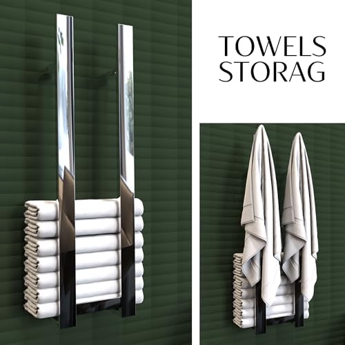 COZYBASE Heated Towel Rack with Timer and Storage
