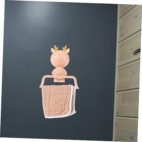 Cartoon Elk Towel Ring - Wall Mounted No Drill Installation